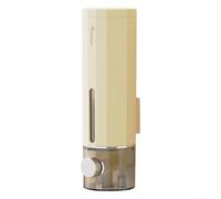 Dispensador de jabón estéticamente agradable con soporte de pared para duchas y cocina con una capacidad de 450 ml (amarillo leche)