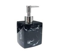 Dispensador de jabón for Hotel, Botella loción, plástico for baño doméstico, Color Blanco y Negro, 400 ml Dispensador Manos(Negro)