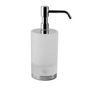 Dispensador de jabón Gessi Emporio, versión de pie, recipiente de cristal satinado, 38839031, Color: cromado