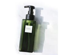Dispensador de jabón líquido con bomba de 650 ml para baño y cocina, botella de espuma reutilizable para ducha y champú, transparente, blanco, marrón o verde oscuro (verde oscuro)