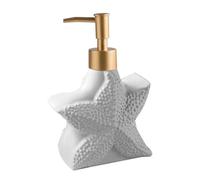 Dispensador de Jabón Líquido de Cerámica 330ml Blanco | Cabezal Premium, Recarga Fácil, Diseño Minimalista, Uso para Gel de Ducha y Lavado de Manos