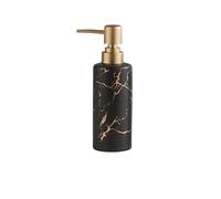 Dispensador de Jabón Líquido Dispensador de jabón, botella recarga cerámica for Club Hotel, champú, Gel ducha, desinfectante manos, prensa, loción for baño Botella de Jabón para Platos(Black)