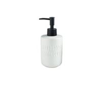 Dispensador de jabón Manos cerámica 237 ml (8.4 oz) con Acabado Mate Esmerilado, Bomba Metal Retro, horneado a Alta Temperatura, dispensador encimera(Weiß)