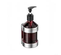 Dispensador de jabón manual de pared y botella de bomba con soporte, diseñado para champú, acondicionador, gel de baño, adecuado para el hogar, escuela, cafetería y cuidado del hogar (1 botella)