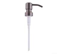 Dispensador de jabón (metal, 10 cm de longitud) | 10 cm de longitud de la bomba, carrera lisa, resorte fuerte, para jabón líquido y loción, diseño moderno (negro mate)
