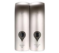 Dispensador de jabón montado en la Pared Bomba dispensadora de jabón líquido Manual de Doble Cabezal Bomba Baño Gel de Ducha Dispensador de champú líquido Champán