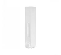 Dispensador de jabón montado en la pared con tres cámaras para gel de ducha, champú, acondicionador con diseño a prueba de fugas y botón antideslizante (blanco individual)