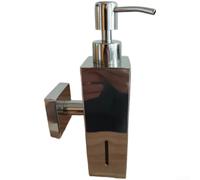 Dispensador de jabón montado en la pared de acero inoxidable 304 con ventana transparente para recarga de líquido suave en hotel, baño, cocina, acabado negro brillante, capacidad de 250 ml (F)