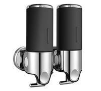 Dispensador de jabón montado en la Pared, desinfectante de Manos, dispensador de jabón de baño, loción de Ducha, dispensador de champú de Gel para baño, Cocina, Hotel (1000 ml, Negro)