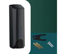 Dispensador de jabón montado en la pared, dispensador de jabón de manos líquido, soporte desinfectante para baño, jabón de manos y ducha, champú de gel de una sola cabeza, negro
