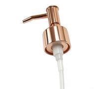 Dispensador de jabón para bomba para cocina y baño, rosca de 28 mm | Bomba de repuesto para botellas de jabón, cabezal de impresión negro mate, salida 1CC, plástico resistente (oro rosa)