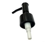 Dispensador de jabón para bomba para cocina y baño, rosca de 28 mm | Bomba de repuesto para botellas de jabón, cabezal de impresión negro mate, salida 1CC, plástico resistente (Shiny Black)