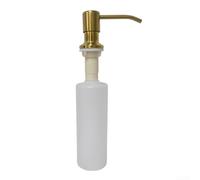 Dispensador de jabón para fregadero de cocina, 300 ml, sostiene champú, limpiador corporal y jabón líquido de manera eficiente (dorado)