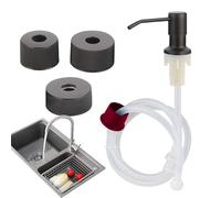 Dispensador de jabón para fregadero de cocina, acero inoxidable con tubo de silicona de 100 cm, dispensador para fregadero, no necesita recarga, multicapa, dispensador de jabón, líquido para lavar