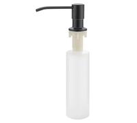 Dispensador de jabón para fregadero, dispensador de jabón para fregadero integrado, soporte decorativo de acero inoxidable para limpiador de platos con tubo de extensión para encimera de baño, champú