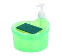 Dispensador De Jabón para Platos: Bomba De Jabón Automática Tipo Prensa con Soporte para Estropajo, Dispensador Ďe Ĵabón Ṕara Fregadero 2 En 1, Utensilio Đe Cocina Transparente con Almacenamiento D́e