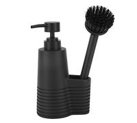 Dispensador de jabón para Platos, dispensador de líquido de Lavado de Acero Inoxidable con Cepillo de Limpieza para Cocina