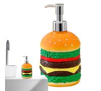 Dispensador de jabón, recipiente de lavado de platos para hamburguesas, dispensador de champú acondicionador decorativo, para champú, acondicionador, encimera, fregadero de cocina, baño