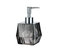 Dispensador de jabón Resina 6.7 oz con Bomba galvanizada Transparente, dispensador encimera for baño y Cocina(Grey)