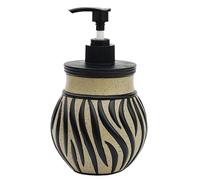 Dispensador de jabón salsa, dispensador de jabón de manos con motivos de cebra para baño, recipiente de botellas retro decorativo con bomba de 400 ml para aceite de ducha de gabina