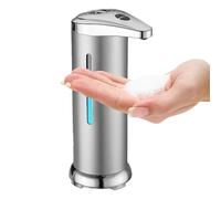Dispensador de jabón sin contacto - Eléctrico a batería, bomba de líquidos, dispositivo sensor automático de acero inoxidable | Dispensador de jabón inteligente con operación manos libres para