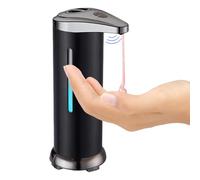 Dispensador de jabón sin contacto, funciona con pilas, bomba de líquido, dispositivo de sensor automático de acero inoxidable, dispensador de jabón inteligente con funcionamiento manos libres para