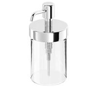 Dispensador de jabón transparente de 18 onzas con bomba de acero inoxidable a prueba de óxido, dispensador de jabón líquido recargable para baño, dispensador de jabón de cocina premium