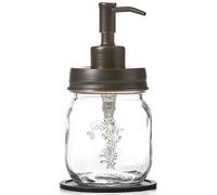 Dispensador de jabón y/o loción de Bronce aceitado de 12 onzas para desinfectante de Manos; dispensador de jabón líquido pequeño y Compacto o loción de Manos y Cuerpo Recargable (Bronce aceitado