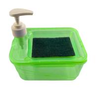 Dispensador de jabón y soporte de esponja, dispensador de platos | Kit de bomba 2 en 1, organizador de fregadero, bandeja de fregadero, organizador de almacenamiento para fregadero de cocina y