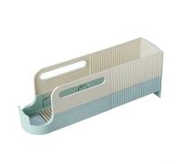 Dispensador de latas de bebidas por gravedad para 5 latas, cuerpo transparente que permite una rápida evaluación del inventario en entornos domésticos o comerciales (azul claro)