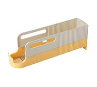 Dispensador de latas de bebidas por gravedad para 5 latas, cuerpo transparente que permite una rápida evaluación del inventario en el hogar o entornos comerciales (amarillo)