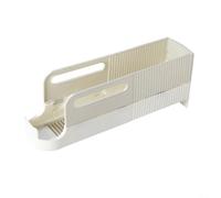 Dispensador de latas de bebidas por gravedad para 5 latas, cuerpo transparente que permite una rápida evaluación del inventario en el hogar o entornos comerciales (blanco)