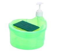 Dispensador De Lavavajillas, 1 Dispensador De Lavavajillas De Cocina, Dispensadorr De Lavavajillass De Cocina | Dispensadr de jabón líquido multiusos 2 en 1 con esponja, dispensado de jabón compacto y