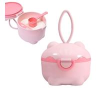 Dispensador de leche en polvo con cuchara dispensador de fórmula y recipiente de almacenamiento de aperitivos con cubierta de anillo de silicona sellada, ollas de leche en polvo para viajes al aire