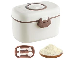Dispensador de leche en polvo | Contenedor para alimentos y porta aperitivos, recipiente hermético para uso diario en casa, guardería, cocina, actividades al aire libre, frutas, caramelos