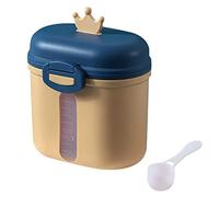 Dispensador de leche en polvo, dispensador de fórmula de leche en polvo de 240 g/360 g con cuchara medidora, contenedor de almacenamiento portátil de leche en polvo para viajes (360 g, amarillo)