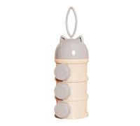 Dispensador de leche en polvo para bebés, dispensador de fórmula apilable de 3 capas, dispensadores portátiles de leche en polvo, caja de aperitivos portátil de 3 capas con apertura lateral, caja de
