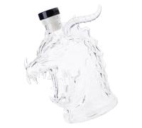 Dispensador de licor de cristal con cabeza de dragón, decantador divertido para whiskies, botella de cumpleaños para novio, marido, papá, botella divertida