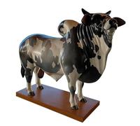 Dispensador de licor de toro de 2L hecho a mano con base de madera, decantador con forma de animal para bar en casa, vertedor de bourbon, vodka, vino, regalo decorativo