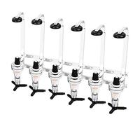 Dispensador de Licor Montado en la Pared de 6 Botellas, Soporte de Mayordomo de Bar Vino óptico Cerveza Botella de Alcohol Soporte para Bebidas Boquilla Giratoria Juego de Vasos