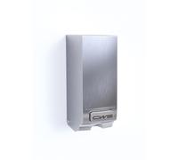 Dispensador de limpiador de asientos de inodoro CWS de acero inoxidable.