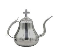 Dispensador de Líquido de Acero Inoxidable Recipiente para Bebidas para Eventos Religiosos Dispensador de Vino para Comunión Hervidor Vasos Religiosos Jugos de Jarra Latina con Cruces