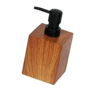 Dispensador de líquido de resina con textura de madera moderna para baño, champú, loción, hotel, hogar, dispensador de jabón de espuma esencial