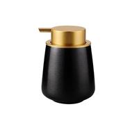 Dispensador de líquido, Dispensador de jabón, Botella de Mano espumosa de cerámica Mate Negra de 300ml for baño o Cocina