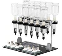 Dispensador de líquido para perfumes,dispensador manual de perfumes con 12 botellas,12 vasos para pruebas de aroma,máquina de llenado de perfumes,máquina de llenado de botellas para bares y estudios.
