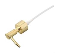 Dispensador de loción chapado en metal con mecanismo de resorte fuerte de rosca 28/400 para baño, ducha, gel, jabón, crema, pasta de productos para el cuidado de la piel (oro brillante)