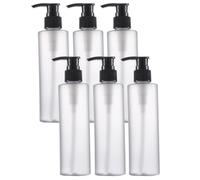 Dispensador de loción, dispensador de loción de 6 Piezas con Bomba, Botella de Aceite de Masaje de plástico vacía esmerilada de 200 ml/7 oz Recargable para champú, jabón, más