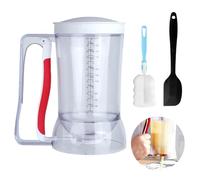 Dispensador de Masa 900ML Batter Dispenser con Mango de Resorte Diseño Transparente Dispensador de Masa con Escala para Muffins, Panqueques, Gofres