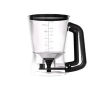 Dispensador de masa con taza medidora, dispensador de masa para panqueques de 1000 ml con asa, sin BPA, a prueba de fugas, embudo de masa para hornear, apertura de boca ancha de 14 cm
