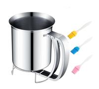 Dispensador de masa de acero inoxidable, 800 ml, dispensador de masa para panqueques, dispensador de masa para panqueques a mano, dispensador de masa con mango de compresión, herramienta de cocina